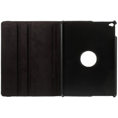 Apple iPad Air 2 solidus atverčiamas juodas odinis dėklas (360°) - stovas / Priedai.lt