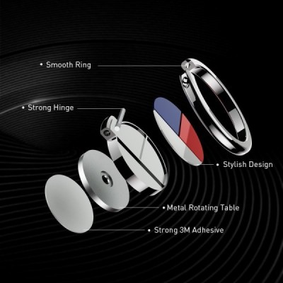 "AHASTYLE" ST12 Aluminum Kickstand telefona turētājs - melns | Vacins.lv