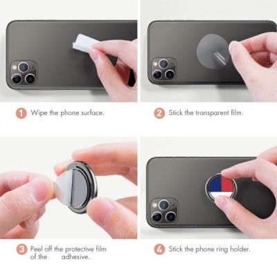 "AHASTYLE" ST12 Aluminum Kickstand telefona turētājs - melns | Vacins.lv