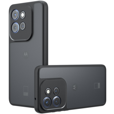 „Mofan“ skaidrus kieto silikono (TPU) dėklas - juodas (Motorola Edge 60 Neo / Edge 50 Neo / Moto S50 / ThinkPhone 25)