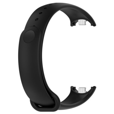 „Kumikoo“ išmaniojo laikrodžio kieto silikono (TPU) apyrankė (dirželis) - juoda (Xiaomi Smart Band 9 NFC / 9 / 8 NFC / 8) | Prie