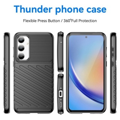 Samsung Galaxy A35 "Mofan" Thunder cieta silikona (TPU) apvalks - melns | vacins.lv