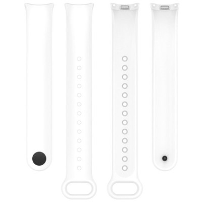 "Kumikoo" Viedpulksteņa cietā silikona (TPU) aproce (siksniņa) - balts (Xiaomi Smart Band 9 NFC / 9 / 8 NFC / 8) | Vacins.lv