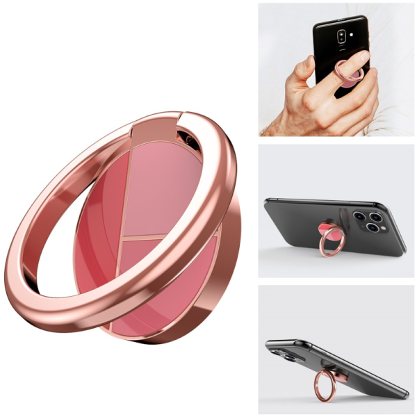 "AHASTYLE" ST12 Aluminum Kickstand telefona turētājs - rozs