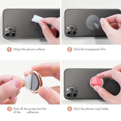 "AHASTYLE" ST12 Aluminum Kickstand telefona turētājs - rozs | Vacins.lv