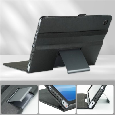 Greznais „Boyu“ sērijas ādas atvērams melns Lenovo Tab Plus 11.5" (TB351FU) futrālis | Vacins.lv