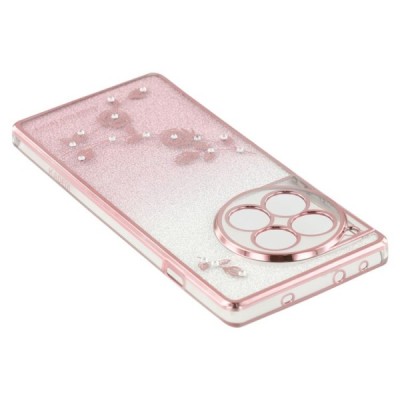 OnePlus 12R 5G (Ace 3) "Kadem" Ring Kickstand cieta silikona (TPU) apvalks - rozs | Vacins.lv