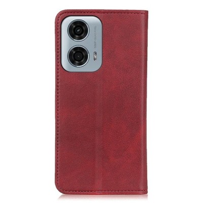 Motorola Moto E14 4G / G04 4G / G04s 4G / G24 4G "Split" sērijas sarkans atvērams maciņš, maks | Vacins.lv