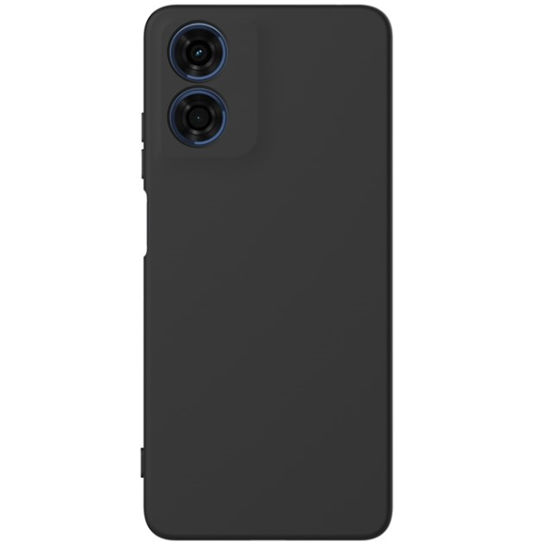 "Shell" cieta silikona (TPU) apvalks - melns (Moto E14 4G / G04 4G / G04s 4G / G24 4G)