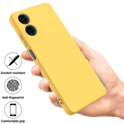 Motorola Moto E14 4G, G04 4G, G04s 4G, G24 4G "Shell" cieta silikona (TPU) apvalks - dzeltens | vacins.lv
