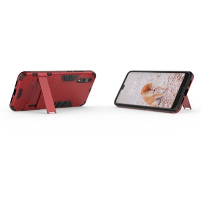 Huawei P20 „Kickstand“ pastiprinātas aizsardzības sarkans apvalks | Vacins.lv