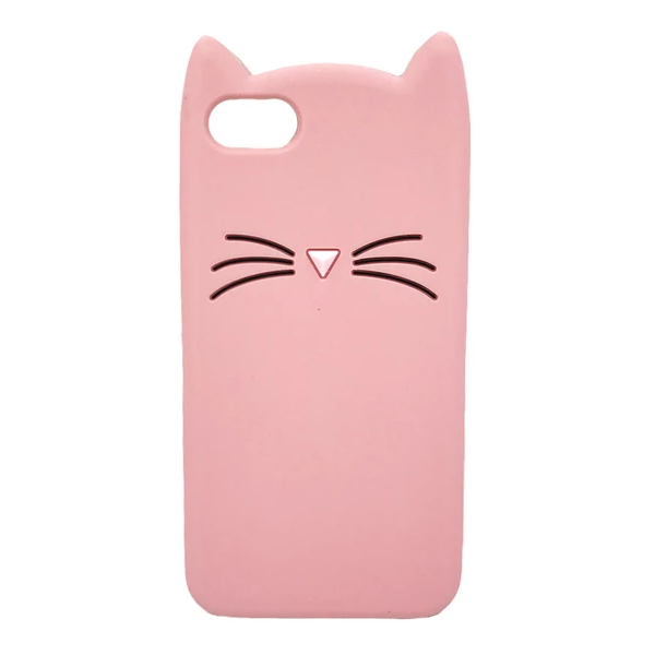 „Kingxbar“ Cat cieta silikona (TPU) apvalks - rozs (iPhone 7 / 8 / SE 2020 / SE 2022)