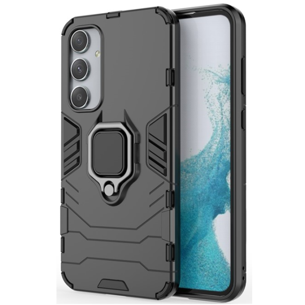 "Mozhi" Kickstand pastiprinātas aizsardzības apvalks - melns (Galaxy A35)