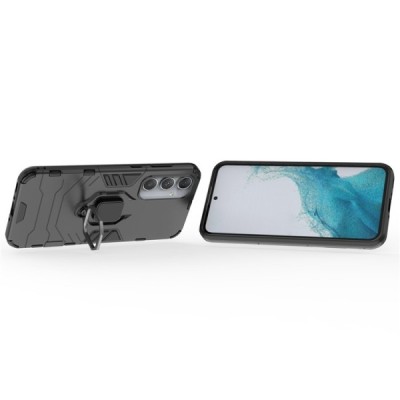 Samsung Galaxy A35 "Kickstand" pastiprinātas aizsardzības melns apvalks | Vacins.lv