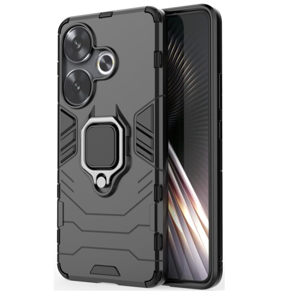 "Mozhi" Kickstand pastiprinātas aizsardzības apvalks - melns (Poco F6 5G)