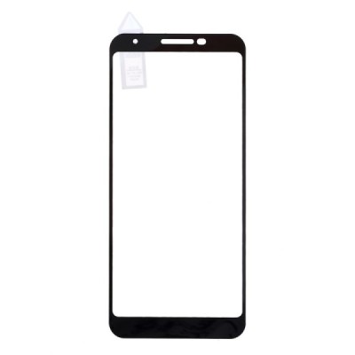 Google Pixel 3a „Rurihai“ 9H Tempered Glass sustiprintos apsaugos juodas pilnai dengiantis apsauginis ekrano stiklas 2.5D | Prie