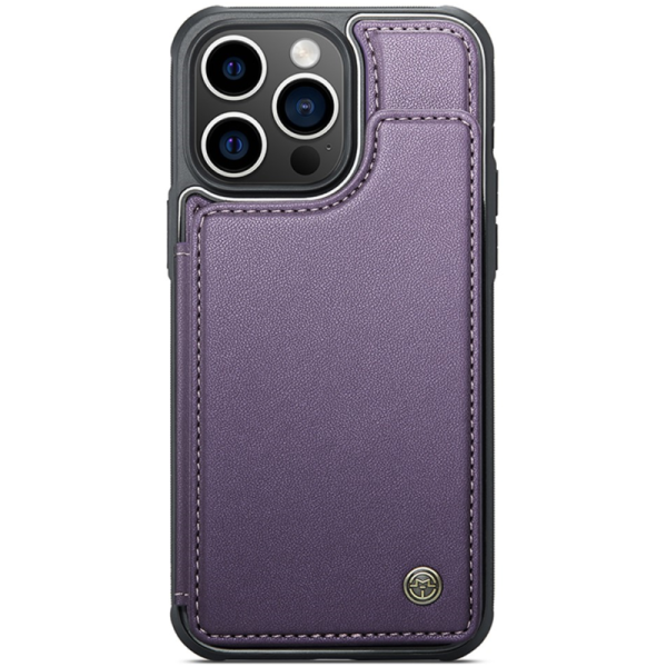 „CaseMe“ Wallet apvalks - violets (iPhone 15 Pro)
