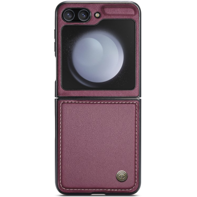 Samsung Galaxy Flip7 FE / Flip6 „CaseMe“ Leather bordo plastika apvalks | vacins.lv