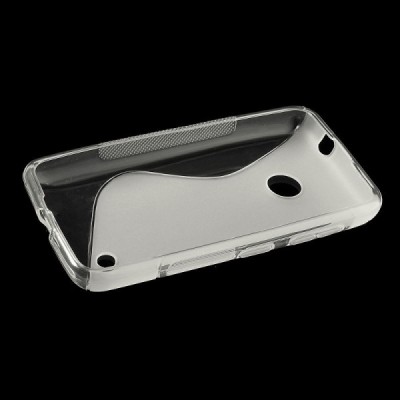 Nokia Lumia 530 (530 DS) skaidrus (permatomas) kieto silikono TPU dėklas - nugarėlė / Priedai.lt