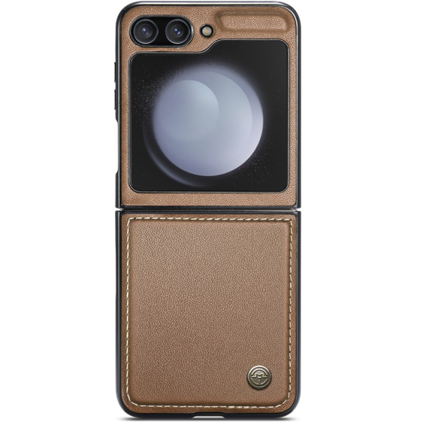 „CaseMe“ Leather plastmasas apvalks - brūns (Galaxy Flip7 FE / Flip6)
