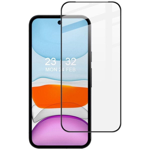 „IMAK“ Tempered Glass pilnai dengiantis apsauginis ekrano stiklas - juodas (Pixel 9a)