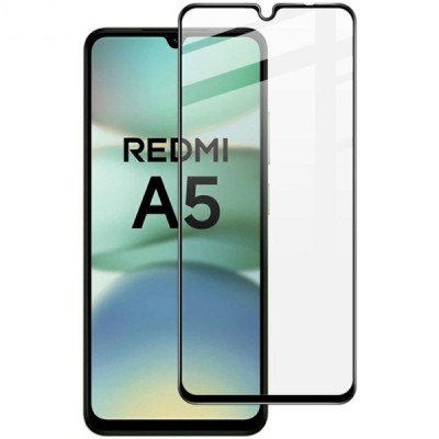 Xiaomi Redmi A5 4G / Poco C71 „Imak“ Tempered Glass sustiprintos apsaugos juodas pilnai dengiantis apsauginis ekrano stiklas | P
