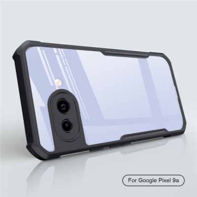 Google Pixel 9a "XUNDD" dzidrs apmales melnā krāsā cieta silikona (TPU) akrils apvalks | Vacins.lv
