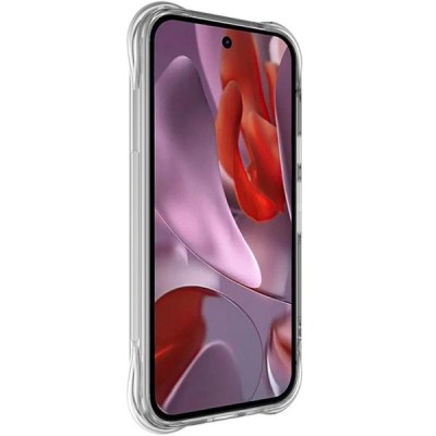 Google Pixel 9a "Imak" pastiprinātas aizsardzības cieta silikona (TPU) airbag dzidrs (caurspīdīgs) vāciņš | Vacins.lv