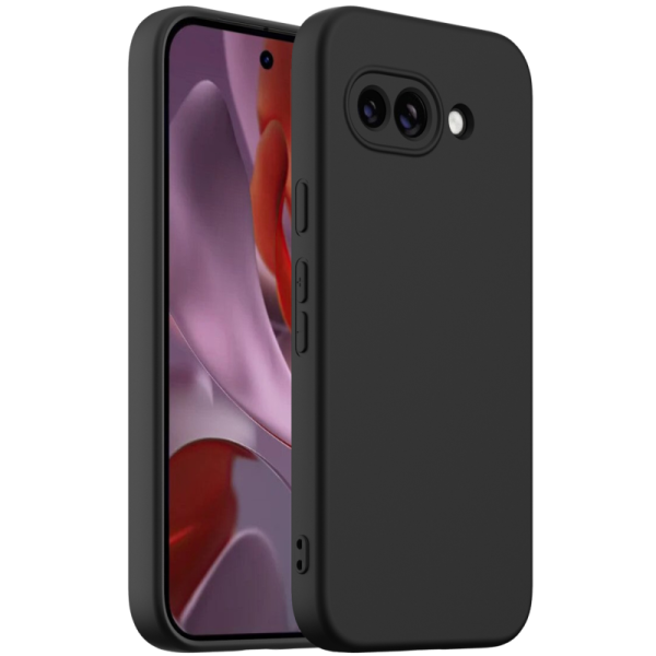 "Shell" MagSafe cieta silikona (TPU) apvalks - melns (Pixel 9a)