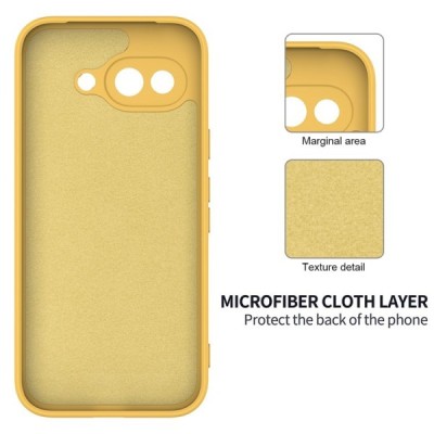 Google Pixel 9a "Shell" cieta silikona (TPU) apvalks - dzeltens | vacins.lv