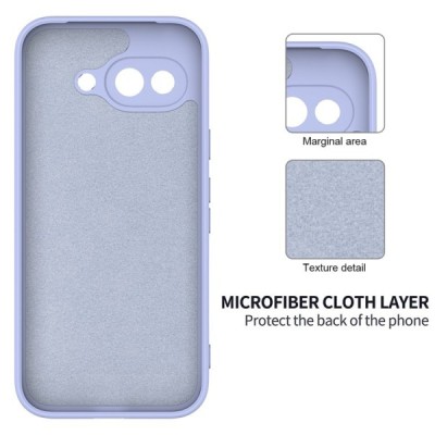 Google Pixel 9a "Shell" cieta silikona (TPU) apvalks - violets | vacins.lv