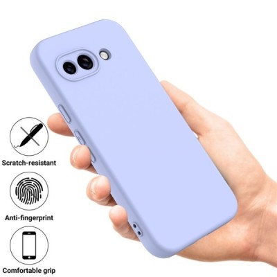 Google Pixel 9a "Shell" cieta silikona (TPU) apvalks - violets | vacins.lv