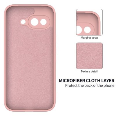 Google Pixel 9a "Shell" cieta silikona (TPU) apvalks - rozs | vacins.lv