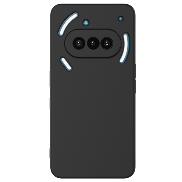 "Shell" cieta silikona (TPU) apvalks - melns (Nothing Phone 3a)