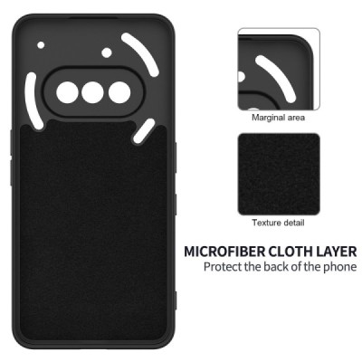 Nothing Phone 3a "Shell" cieta silikona (TPU) apvalks - melns | vacins.lv