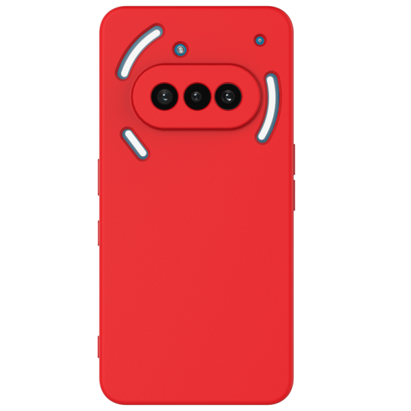 "Shell" cieta silikona (TPU) apvalks - sarkans (Nothing Phone 3a)