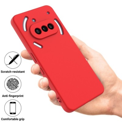 Nothing Phone 3a "Shell" cieta silikona (TPU) apvalks - sarkans | vacins.lv