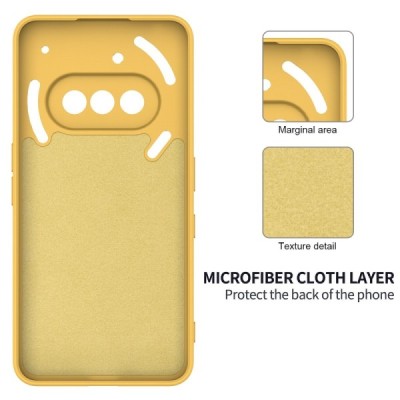 Nothing Phone 3a Shell kieto silikono (TPU) dėklas geltonas - nugarėlė | Priedai.lt