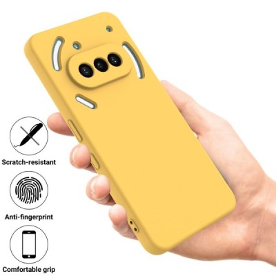 Nothing Phone 3a Shell kieto silikono (TPU) dėklas geltonas - nugarėlė | Priedai.lt