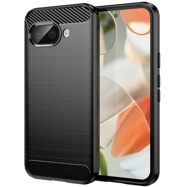 "AILES" Carbon cieta silikona (TPU) apvalks - melns (Google Pixel 9a)