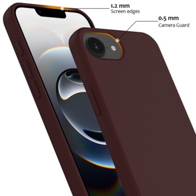 „Shell“ MagSafe kieto silikono (TPU) dėklas - bordo (iPhone 17e / 16e)