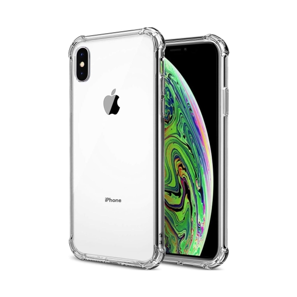 Sustiprintos apsaugos kieto silikono (TPU) dėklas - skaidrus (iPhone X / Xs)