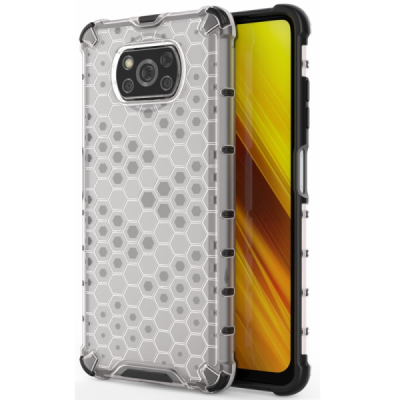 Xiaomi Poco X3 (X3 Pro) "Mofan" Honeycomb pastiprinātas aizsardzības apvalks - caurspīdīgs | Vacins.lv