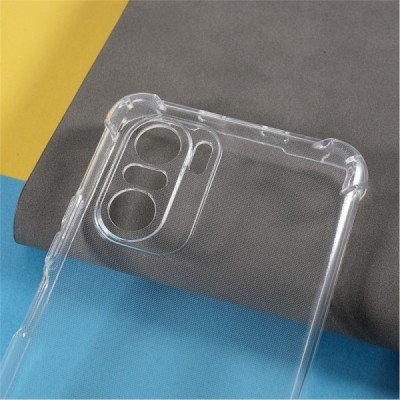 Xiaomi Poco F3 (Mi 11i) pastiprinātas aizsardzības cieta silikona (TPU) dzidrs vāciņš | Vacins.lv