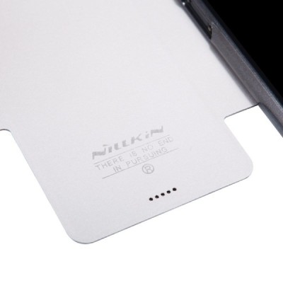 Nillkin Fresh Sony Xperia Z3 Compact (mini) atverčiamas juodas odinis dėklas - knygutė / Priedai.lt