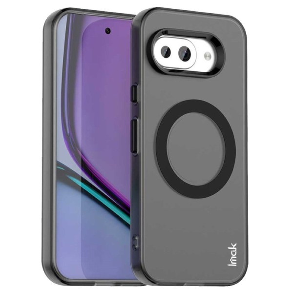 "IMAK" Candy MagSafe matēts cieta silikona (TPU) apvalks - melns (Pixel 9a)