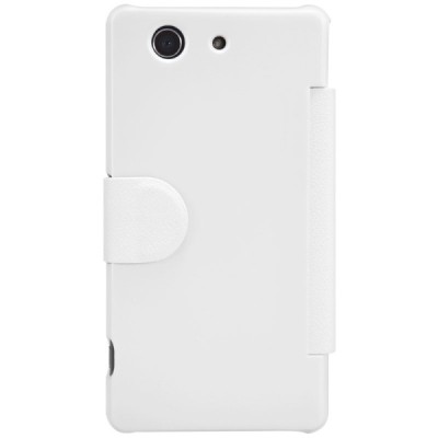 Sony Xperia Z3 Compact (mini) Nillkin Fresh atvēramais balts futrālis / Vacins.lv