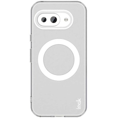 Google Pixel 9a "IMAK" Candy MagSafe matēts cieta silikona (TPU) apvalks - balts | vacins.lv