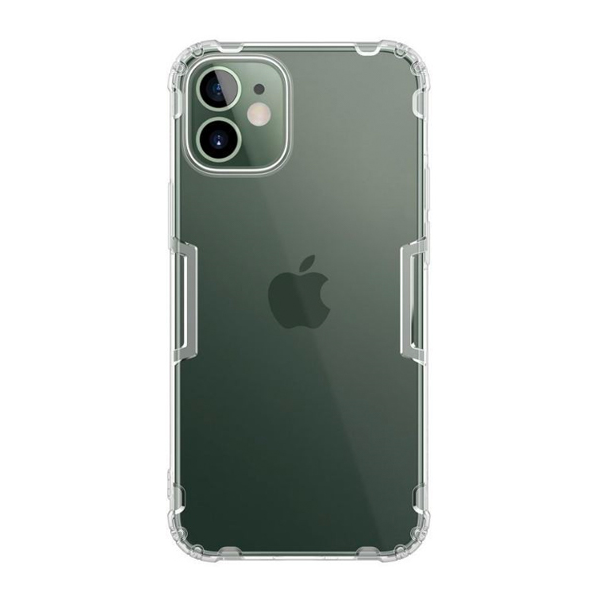 „Nillkin“ Nature TPU Pro pastiprinātas aizsardzības cieta silikona apvalks - dzidrs / zaļš (iPhone 12 / 12 Pro)