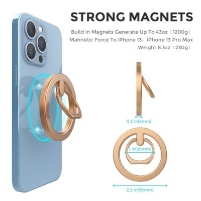 "AHASTYLE" Aluminum Kickstand telefona turētājs - rozs | Vacins.lv